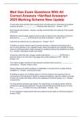 Med Gas Exam Questions With All Correct Answers <Verified Answers> 2025 Marking Scheme New Update