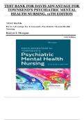 Test Bank &ndash; Davis Advantage for Townsend's Psychiatric Mental Health Nursing&comma; 11th Edition &ndash; Complete Exam Preparation Material