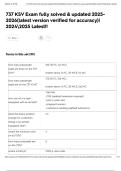 737 KSV Exam fully solved & updated 2025-2026&lpar;latest version verified for accuracy&rpar;&vert; 20242025 Latest&excl;&excl;