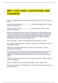 MISY 5325 QUIZ 3 QUESTIONS AND ANSWERS 
