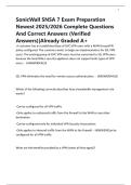 SonicWall SNSA 7 Exam Preparation Newest 2025&sol;2026 Complete Questions And Correct Answers &lpar;Verified Answers&rpar;&vert;Already Graded A&plus;