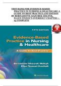 Test Bank &ndash; Evidence-Based Practice in Nursing & Healthcare&colon; A Guide to Best Practice&comma; 5th Edition&comma; Bernadette Mazurek Melnyk &ndash; Complete Exam Preparation Material