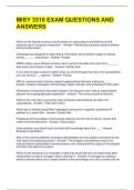 MISY 3310 EXAM QUESTIONS AND ANSWERS 