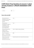 CNPR EXAM Prep Questions & Answers &vert; Latest Already Graded A&plus; UPDATE 2025&vert;2026&excl;&excl; CNPR Exam