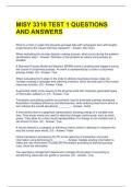 MISY 3310 TEST 1 QUESTIONS AND ANSWERS 