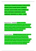 CERTIFIED PENNYSYLVANIA EVALUATOR EXAM &lpar;CPE&rpar; EXAM WITH CORRECT ACTUAL QUESTIONS AND CORRECTLY WELL DEFINED ANSWERS LATEST ALREADY GRADED A&plus; 2025 &ndash; 2026