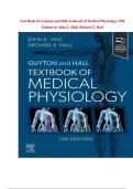 Test Bank for Guyton and Hall Textbook of Medical Physiology 15th Edition by John E&period; Hall&comma; Michael E&period; Hall