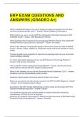 ERP EXAM QUESTIONS AND ANSWERS &lpar;GRADED A&plus;&rpar;