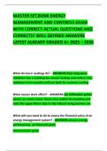 MASTER SET&comma;BOMI ENERGY MANAGEMENT AND CONTROLS EXAM WITH CORRECT ACTUAL QUESTIONS AND CORRECTLY WELL DEFINED ANSWERS LATEST ALREADY GRADED A&plus; 2025 &ndash; 2026