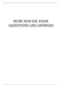 BCOR 3050 OSC EXAM 1QUESTIONS AND ANSWERS