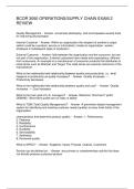 BCOR 3050 OPERATIONS SUPPLY CHAIN EXAM 2 REVIEW
