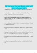 OB Nursing Terms Questions with Accurate Answers