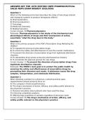 ANSWER KEY FOR 16TH EDITION CNPR PHARMACEUTICAL SALES REPS EXAM NEWEST 2025&sol;2026