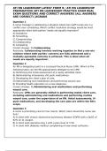 ATI RN LEADERSHIP LATEST FORM B &sol; ATI RN LEADERSHIP PREPARATION &sol;ATI RN LEADERSHIP PRACTICE EXAM REAL EXAM QUESTIONS AND CORRECT ANSWERS&lpar;ALL ANSWERS ARE CORRECT&rpar;&vert;AGRADE
