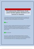 PN fundamentals 2020 Retake Guide &ndash; Latest Verified Updates Questions and Correct A&plus; Answers 