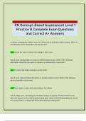 RN Concept-Based Assessment Level 1 Practice B Complete Exam Questions and Correct A&plus; Answers 