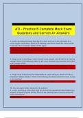 ATI - Practice B Complete Mock Exam Questions and Correct A&plus; Answers 