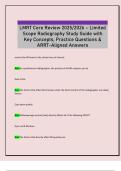 LMRT Core Review 2025&sol;2026 &ndash; Limited Scope Radiography Study Guide with Key Concepts&comma; Practice Questions & ARRT-Aligned Answers 