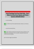Social Psychology Final Exam Study Guide &ndash; Exam 1 Material with Key Terms&comma; Theories&comma; and Practice Questions &lpar;2025&sol;2026 Edition&rpar;  