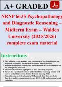 NRNP 6635 Psychopathology Diagnostic Reasoning Bundle Actual Exam 2026&sol;2027 &ndash; 100&percnt; Verified &vert; Complete Questions &ndash; Pass Guaranteed &ndash; A&plus; Graded