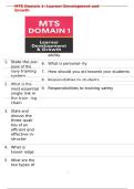 MTS Domain 1&colon; Learner Development and Growth