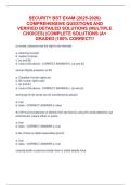 Security BST Exam &lpar;2025-2026&rpar; comprehensive questions and verified detailed solutions &lpar; MULTIPLE CHOICES&rpar;&vert;complete solutions &vert;A&plus; GRADED &vert;100&percnt; CORRECT&excl;&excl;