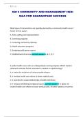 N215 COMMUNITY AND MANAGEMENT HESI Q&A FOR GUARANTEED SUCCESS