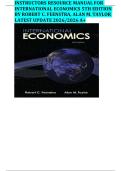 INSTRUCTORS RESOURCE MANUAL FOR INTERNATIONAL ECONOMICS 5TH EDITION BY ROBERT C&period; FEENSTRA&comma; ALAN M&period; TAYLOR LATEST UPDATE 2026&sol;2026 A&plus;