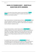 NURS 615 PHARM EXAM 1 - MARYVILLE QUESTIONS WITH ANSWERS