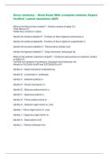 Gross Anatomy &ndash; Hand Exam With complete solution&ndash;Expert  Verified &vert; Latest Questions 2025  