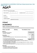 Actual 2025 AQA A-level ECONOMICS 7136&sol;3 Paper 3 Merged Question Paper &plus; Mark Scheme &plus; Insert