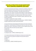 AHA PALS Practice exam questions with verified answers 2025-2026
