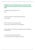 HCR240 Lesson 6 Quiz Questions and Answers With  complete solution&ndash;Expert Verified &vert; Latest Questions  2025  