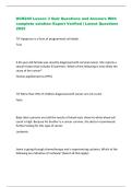 HCR240 Lesson 3 Quiz Questions and Answers With  complete solution&ndash;Expert Verified &vert; Latest Questions  2025