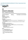 Actual 2025 AQA AS ENGLISH LANGUAGE 7701&sol;1 Paper 1 Merged Question Paper &plus; ENGLISH LANGUAGE Paper 1 Language and the individual Monday 13 May 2025 Morning Time allowed&colon; 1 hour 30 minutes Materials For this paper you must have&colon; &bull; an AQA 12-page answer book