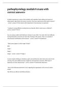 pathophysiology module 6 exam with correct answers