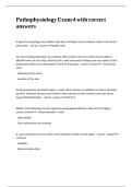 Pathophysiology Exam 4 with correct answers