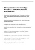 Milady-s Standard Nail Technology - Chapter 13 &ndash; Manicuring exam with correct answers