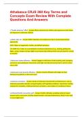 Athabasca CRJS 360 Key Terms and Concepts Exam Review With Complete Questions And Answers