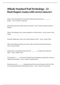 Milady Standard Nail Technology - 22 final chapter exams with correct answers