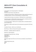NSCA-CPT Client Consultation & Assessment 2026&sol;2027 Questions And Correct  Detailed  Answers With Rationales 