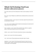 Milady Nail Technology Final Exam Review with correct answers