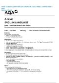 Actual 2025 AQA A-level ENGLISH LANGUAGE 7702&sol;2 Paper 2 Question Paper &plus; Mark ENGLISH LANGUAGE Paper 2 Language diversity and change Friday 7 June 2025 Morning Time allowed&colon; 2 hours 30 minutes Materials For this paper you must have&colon; &bull; an AQA 12-page answe