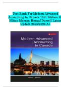  Test Bank For Modern Advanced Accounting In Canada 10th Edition By Hilton Murray&comma; Herauf Darrell Latest Update 2025&sol;2026 A&plus;