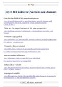 psych 464 midterm Questions and Answers 