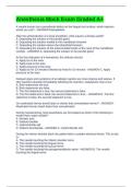 Anesthesia Mock Exam Graded A&plus;
