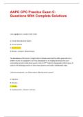 AAPC CPC Practice Exam C-Questions With Complete Solutions
