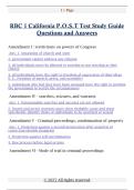 RBC 1 California P&period;O&period;S&period;T Test Study Guide  Questions and Answers