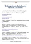 ATI RN Comprehensive Predictor Exam Collection &ndash; Verified Questions and Correct Answers &lpar;Latest Update&comma; Graded A&plus;&rpar; 