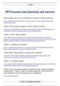 S95 Personal exam Questions and Answers 